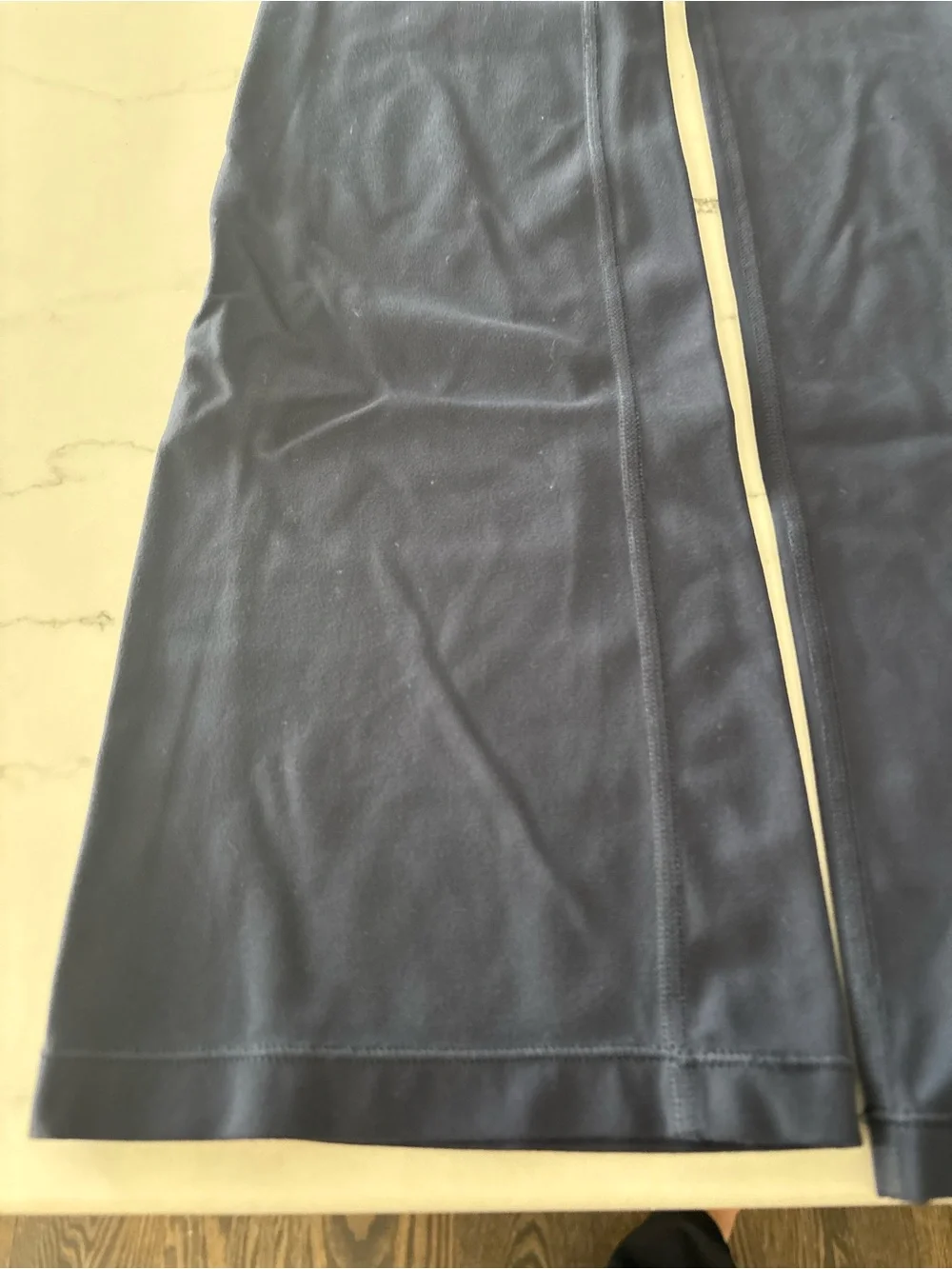 Athleta Girls Navy Boot-Cut Flare Pants with High Waist and tank
